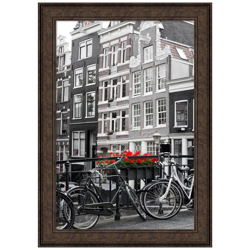 Ridge Bronze 42" x 30" Satin Finish Polystyrene Wall Picture Frame