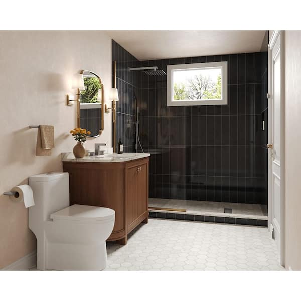 GRANDJOY 2-Spray Square High Pressure Wall Bar Shower Kit with