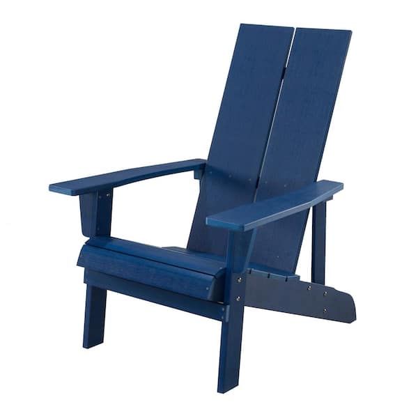 Sudzendf Outdoor Plastic Wood Adirondack Chair Weather Resistant Outdoor Patio Chair in Blue