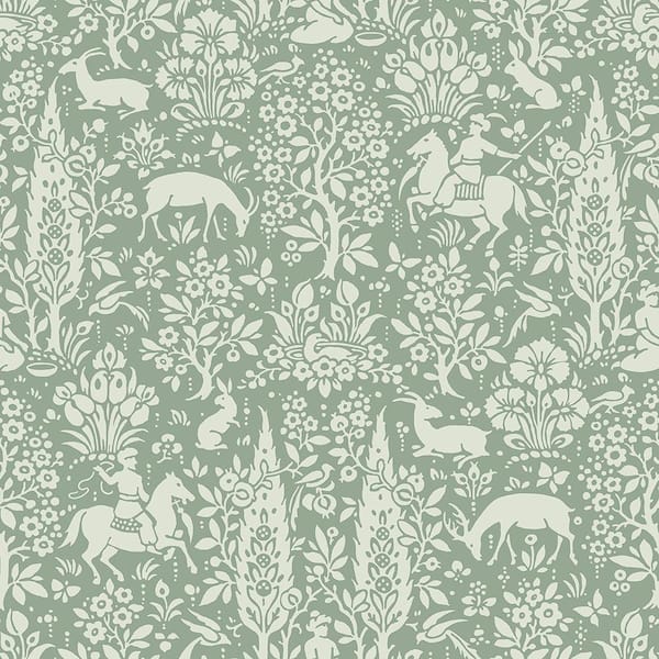 Crown Sherwood Sage Woodland Sample Sage Wallpaper Sample