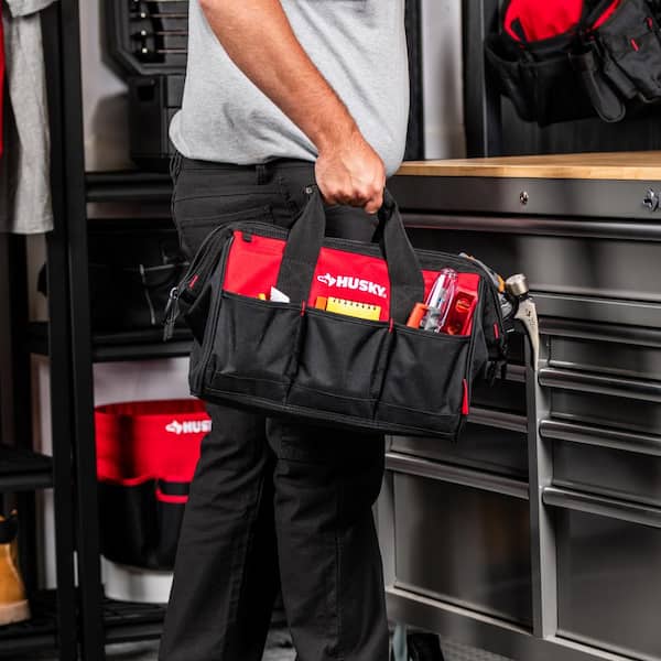 Husky 15 in. 8 Pocket Zippered Tool Bag HD60015-TH - The Home Depot