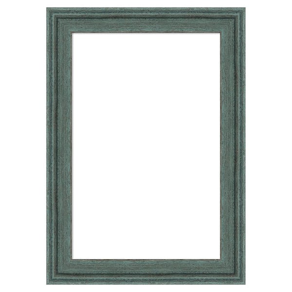 Upcycled Teal Grey 15 in. x 21 in. Wood Framed Dry Erase Magnetic Memo Board