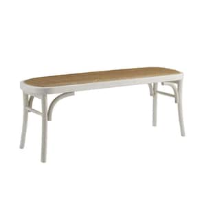 Bessey White Bentwood Bench 18.75 in. H x 48 in. W x 14.5 in D