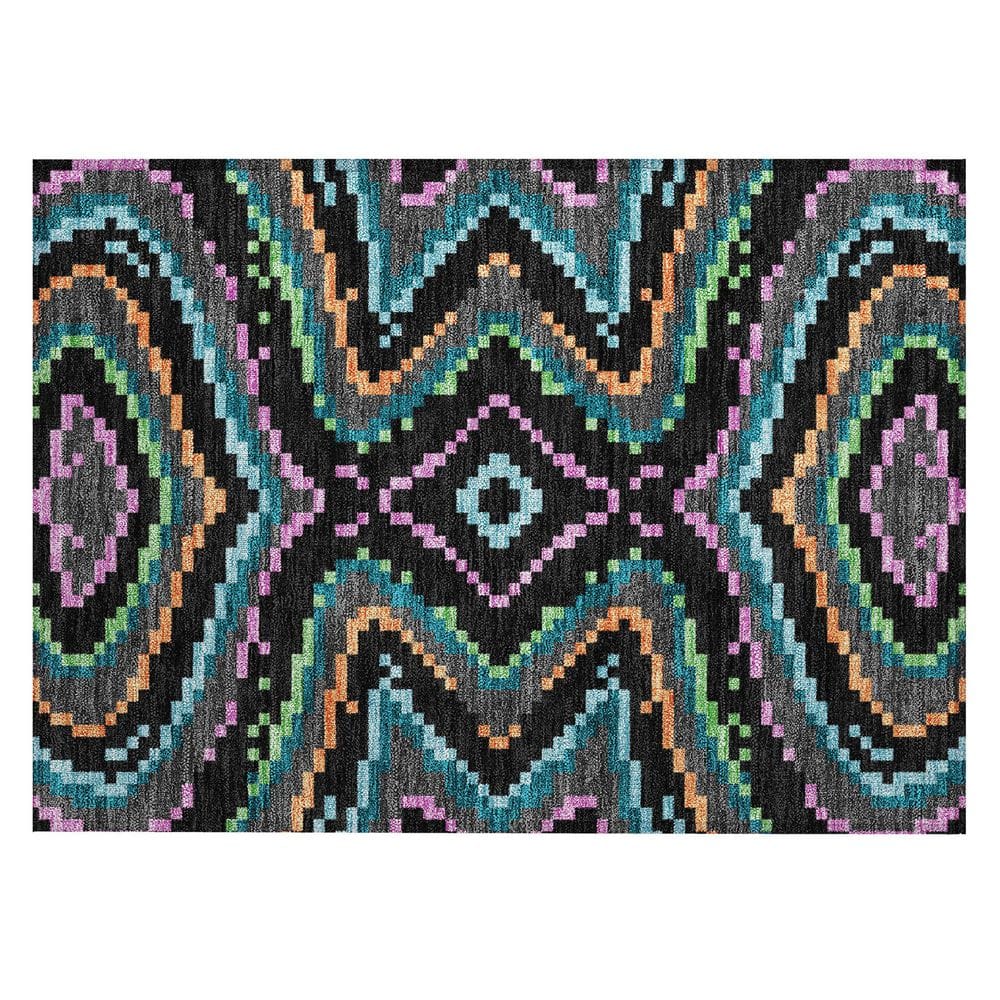 Chantille Machine Washable Indoor/Outdoor Abstract ACN2829 Black 2 ft. x 3 ft. Accent Rug price history on PriceWatchPro