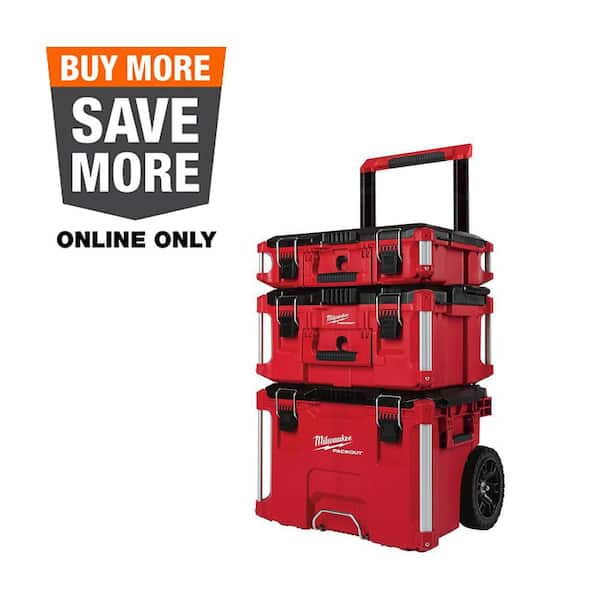 PACKOUT 22 in. Rolling Tool Box, 22 in. Large Tool Box and 22 in. Medium Tool Box ProSystem Low Profile Handle