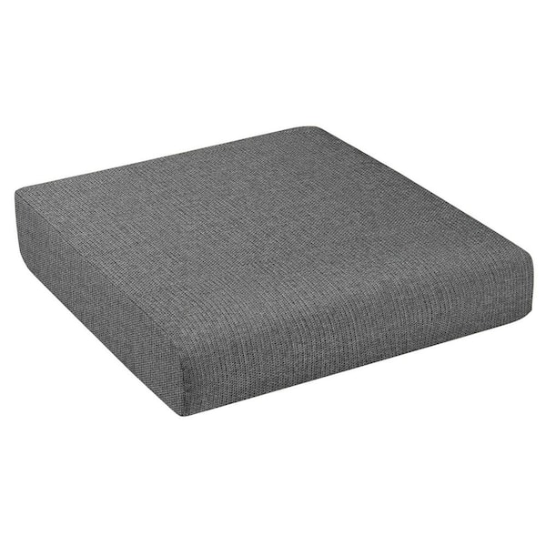 SORRA HOME Sunbrella Revive Charcoal Square Outdoor Seat Cushion