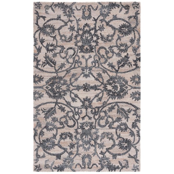 SAFAVIEH Anatolia Beige/Black 8 ft. x 10 ft. Traditional Garden Area Rug