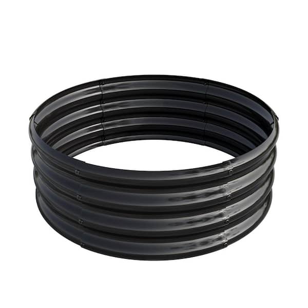 11.4 in. Metal Raised Garden Bed-Planter Box with Open Bottom for Vegetables, Flowers & Herbs-Outdoor Grow Bed (2-Pack)