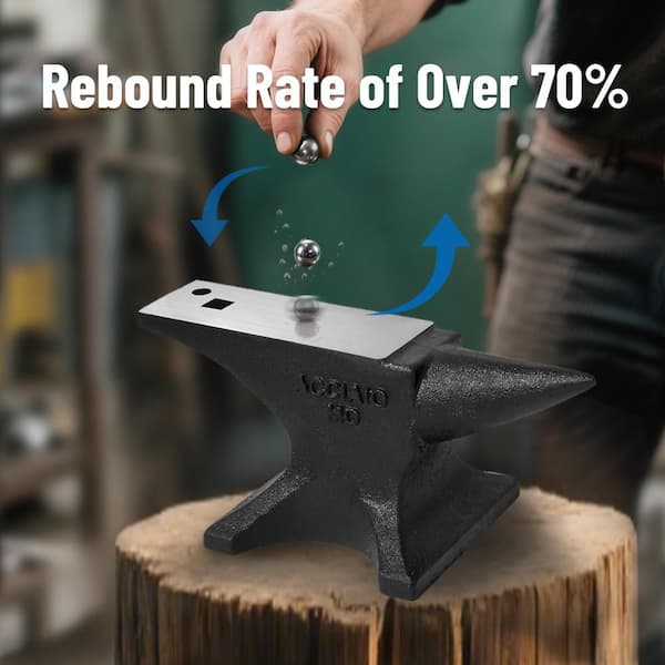 maocao hoom Single Horn Anvil, 25 lbs. Cast Steel Anvil, High
