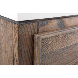 Goldsboro 30 in. W x 22.5 in. D Vanity Cabinet in Weathered Oak with Engineered Stone Vanity Top in Crystal White