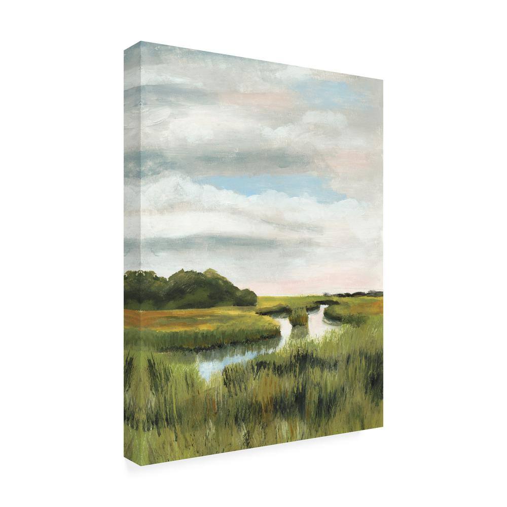 Naomi McCavitt Marsh Landscape Canvas Print in Green and Blue