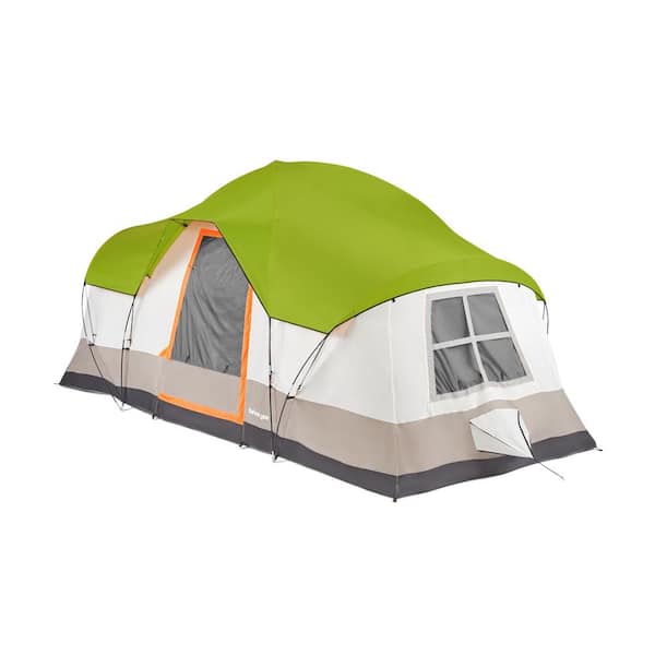Tahoe Gear Green and Orange Olympia 10 Person 3 Season Outdoor Camping Tent