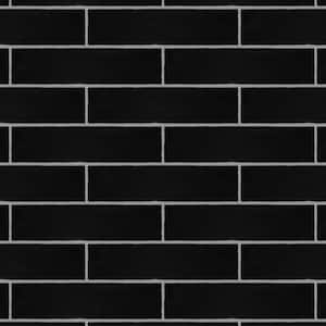 Castillo Matte Black 3 in. x 12 in. Ceramic Wall Tile (5.72 sq. ft./Case)