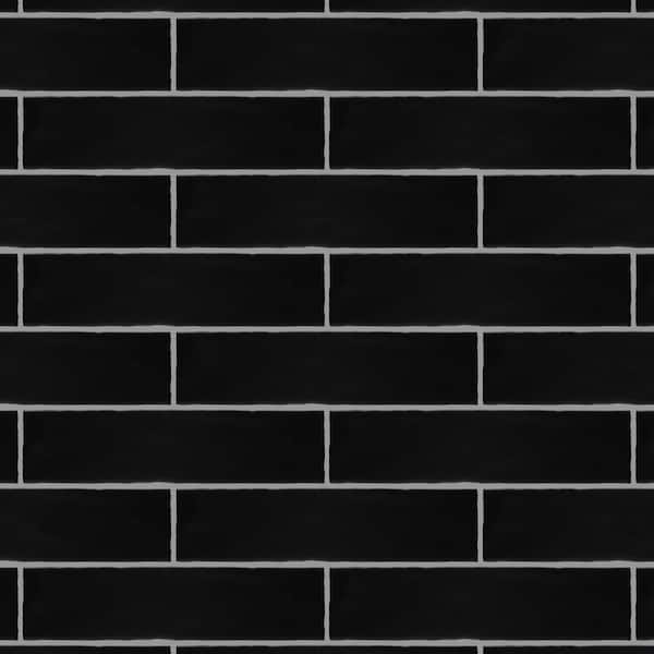 Castillo Matte Black 3 in. x 12 in. Ceramic Wall Tile (5.72 sq. ft./Case)
