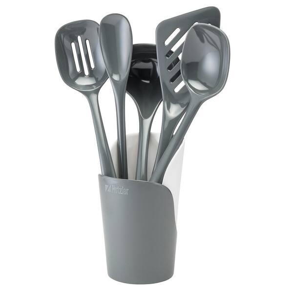 Hutzler Twin Double Melamine Spoon Rest – Holds 2 Large Spoons – 10 Colors Available