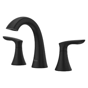 Weller 2-Handle 8 . Widespread Bathroom Faucet Matte Black