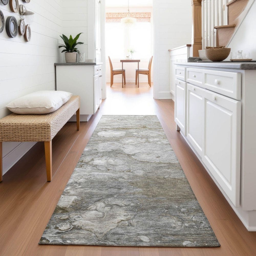 Mayfield Premium Machine Washable Abstract AMF1278 Taupe 2 ft. 3 in. x 7 ft. 6 in. Runner Rug price history on PriceWatchPro