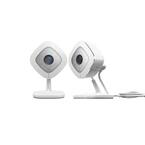 Indoor 1080p Wi-Fi Security Camera in White/Black (2-Pack)