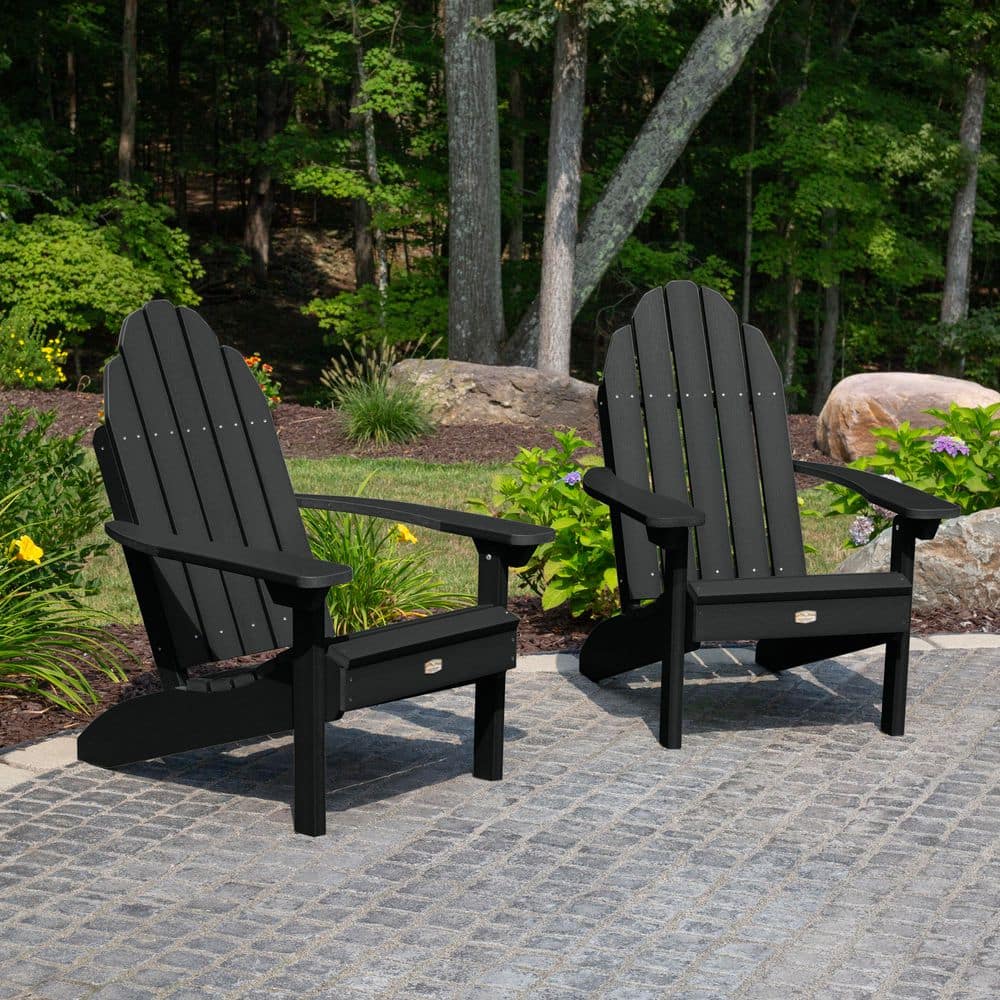 ADIRONDACK アウトドアチェア ブラック ELK OUTDOORS Essential Abyss Plastic Adirondack Chair (2-Pack) EO