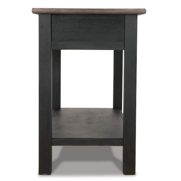 Tyler Creek 46.13 in. Grayish Brown / Black Rectangle Wood Console Table with Drawer