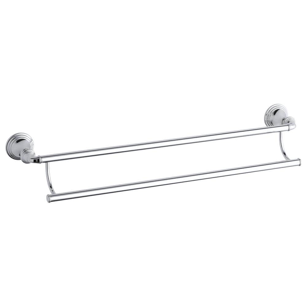 Napie 53132 by WS Bath Collections, Double Swivel Towel Bar in Polished  Chrome, 15.4