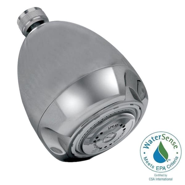 3-Spray 3 in. Niagara Earth Fixed Mount Showerhead in Chrome
