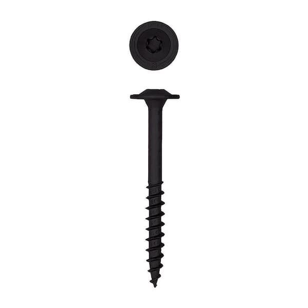 5/16 in. x 3 in. Black Exterior Powerlags Torx T-Star Washer Head Wood Lag Structural Screws (50-Pieces) Bit Included