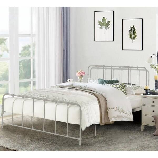 Bella Gray King Adjustable Colina Wrought Iron Bed Cmb58 0003 The Home Depot Bella Gray King Adjustable Colina, Wrought Iron California King Bed