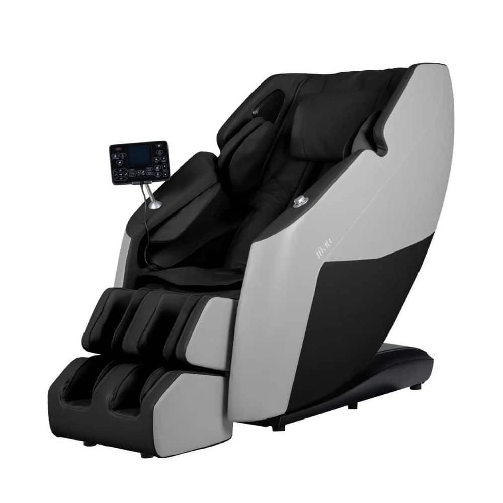 TITAN Ultra 2 Series Black Faux Leather Reclining 3D Massage Chair with Wide Armrests and 12 Auto Massage Programs