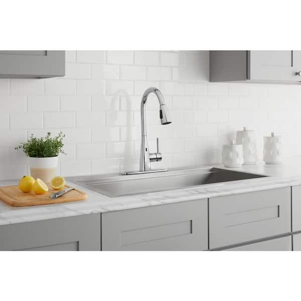 Vazon Touchless Single-Handle Pull-Down Sprayer Kitchen Faucet in Polished Chrome