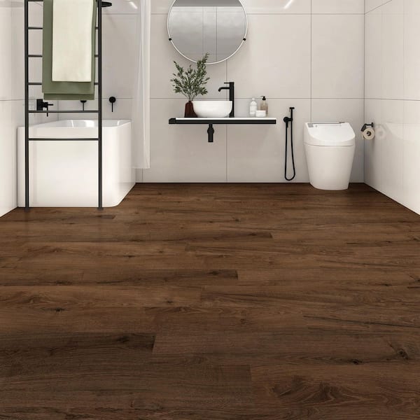 Lipian Hill Hickory 22 MIL x 7 in. W x 48 in. L Glue Down Waterproof Luxury Vinyl Plank Flooring (42 sq. ft./Case)