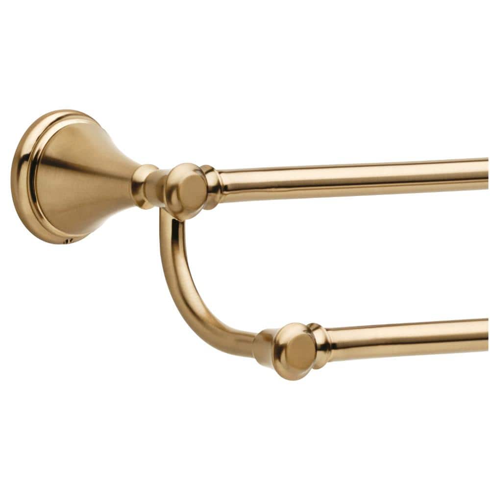 Cassidy 24" Champagne Bronze Wall Mounted Double Towel Bar