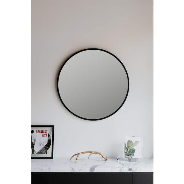 Umbra Hub Contemporary Mirror Black 37 In H X 37 In W 358370 040 The Home Depot