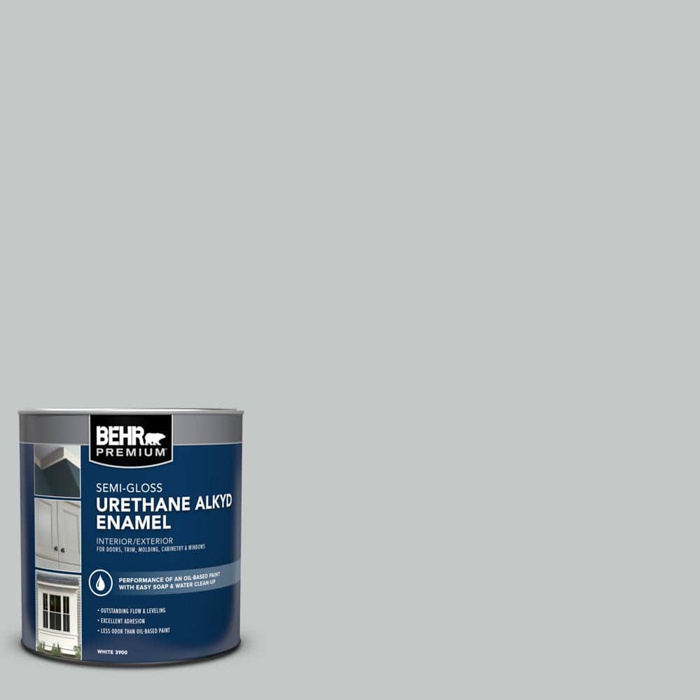 BEHR PREMIUM 1 qt. N4502 Zero Gravity SemiGloss Enamel Urethane Alkyd Interior/Exterior Paint