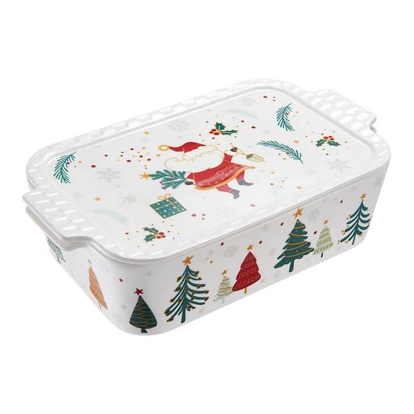 9x13 Inch Ceramic Casserole Dish - Large Baking Pan With Handles For Lasagna & Roasts