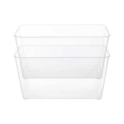 WAKISA Clear Bathroom Organizers & Refrigerator Organizer Bins