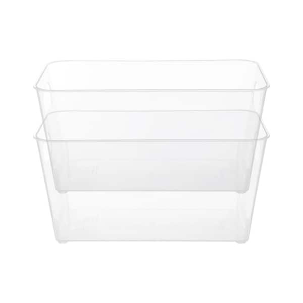 Kenney Storage Made Simple Organizer Bin with Handles in Clear (2-Pack)