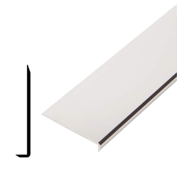 Alexandria Moulding AT 017 1/4 in. D x 1-9/16 in. W x 96 in. L Metal Mira Lustre Plain Edging Drip Cap Moulding Pack (6-Pack)