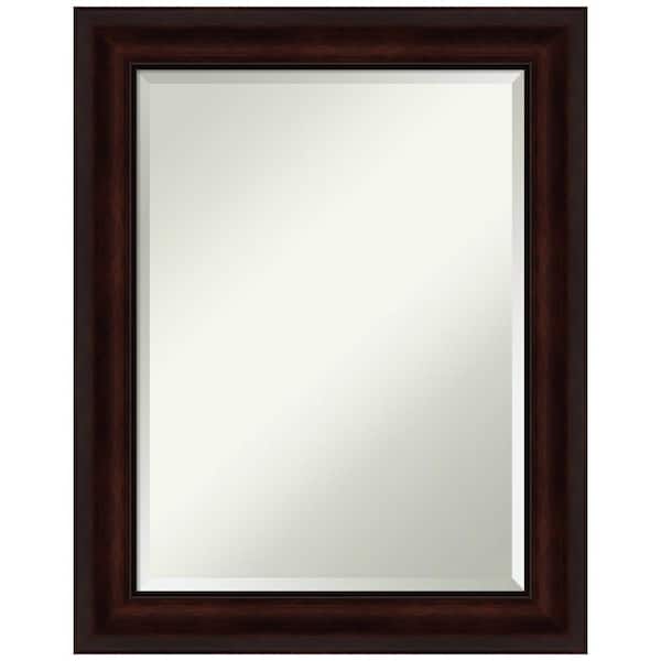 Amanti Art Coffee Bean Brown 23 in. H x 29 in. W Framed Wall Mirror