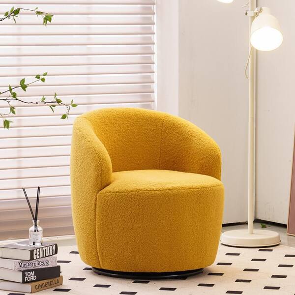 yellow fur chair