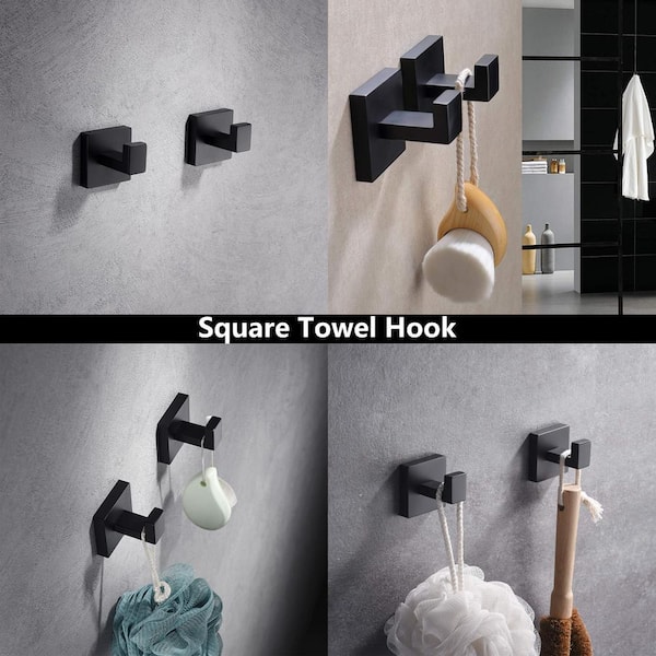 Reviews for ATKING Wall-Mount J-Hook Robe/Towel Hook Square Robe
