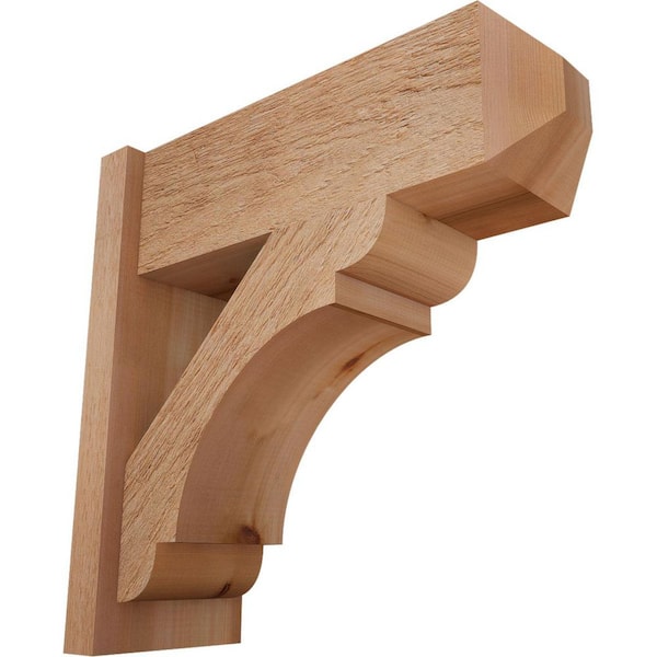 Ekena Millwork 8 in. x 22 in. x 22 in. Olympic Craftsman Rough Sawn Western Red Cedar Outlooker