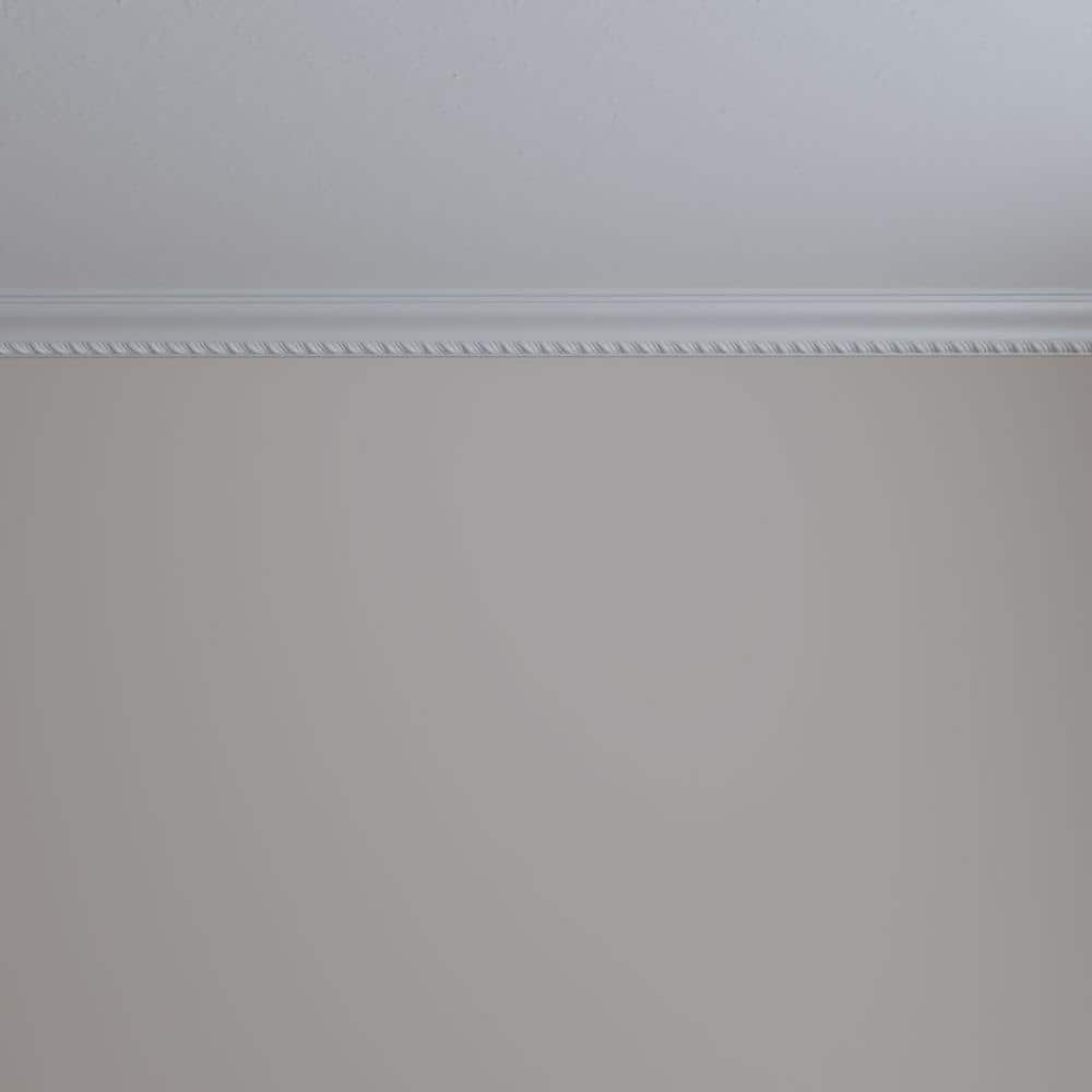 Primed White Polyurethane Geometric Crown Moulding Sample