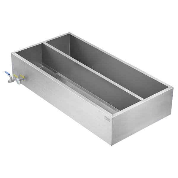 VEVOR Maple Syrup Evaporator Pan, 47 Gal., 683-Cups of 8.8 oz. Maple Syrup, Flat Evaporator Pan, Stainless Steel, Cookware Set