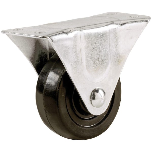 Everbilt 2-1/2 in. Soft Rubber Rigid Caster with 100 lb. Load Rating