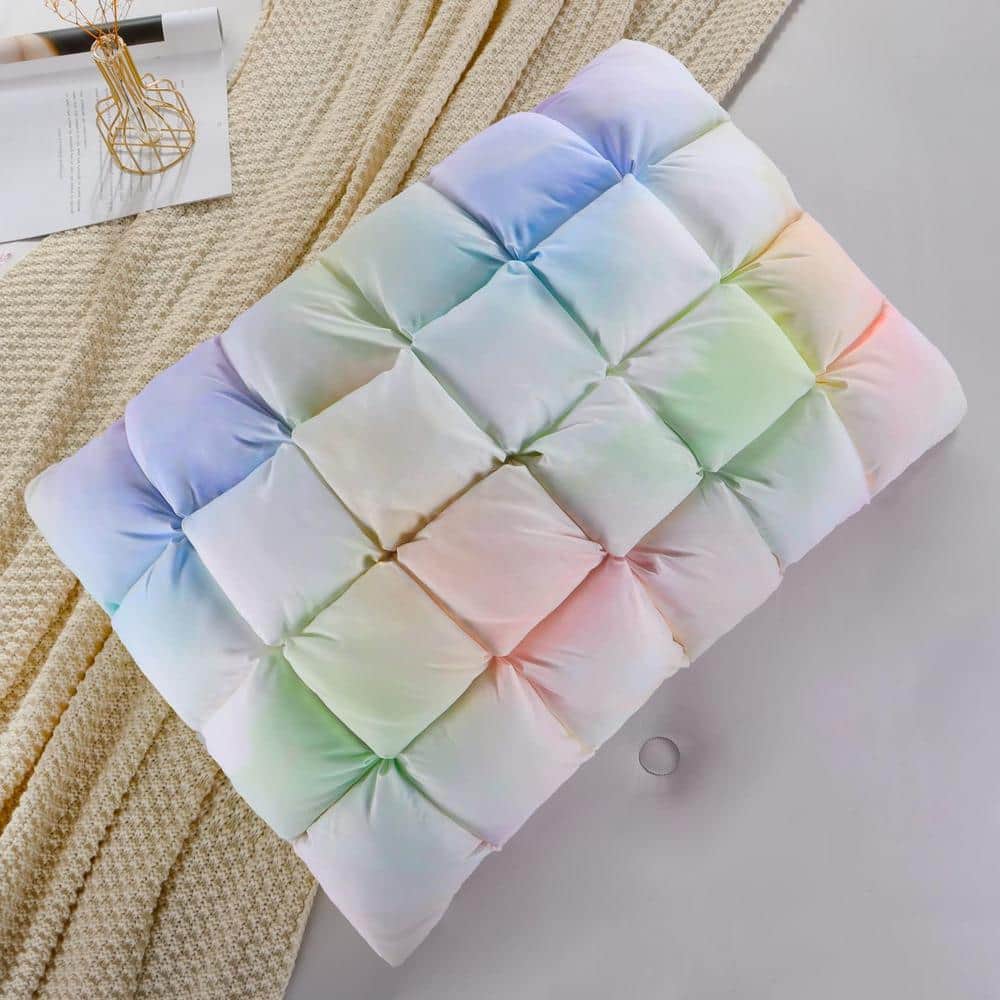 Soft Bed Pillows Standard, Fluffy Down Alternative Pillow, Rainbow Colors