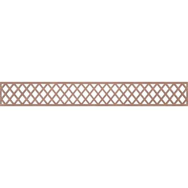 Ekena Millwork Manchester Fretwork 0.25 in. D x 46.5 in. W x 6 in. L Walnut Wood Panel Moulding