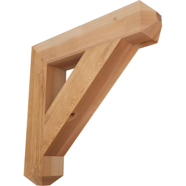 Ekena Millwork 5.5 in. x 32 in. x 32 in. Western Red Cedar Traditional Craftsman Smooth Bracket
