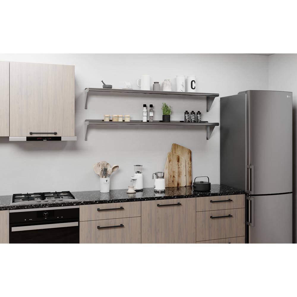 60" Stainless Steel Wall Shelf with Brackets