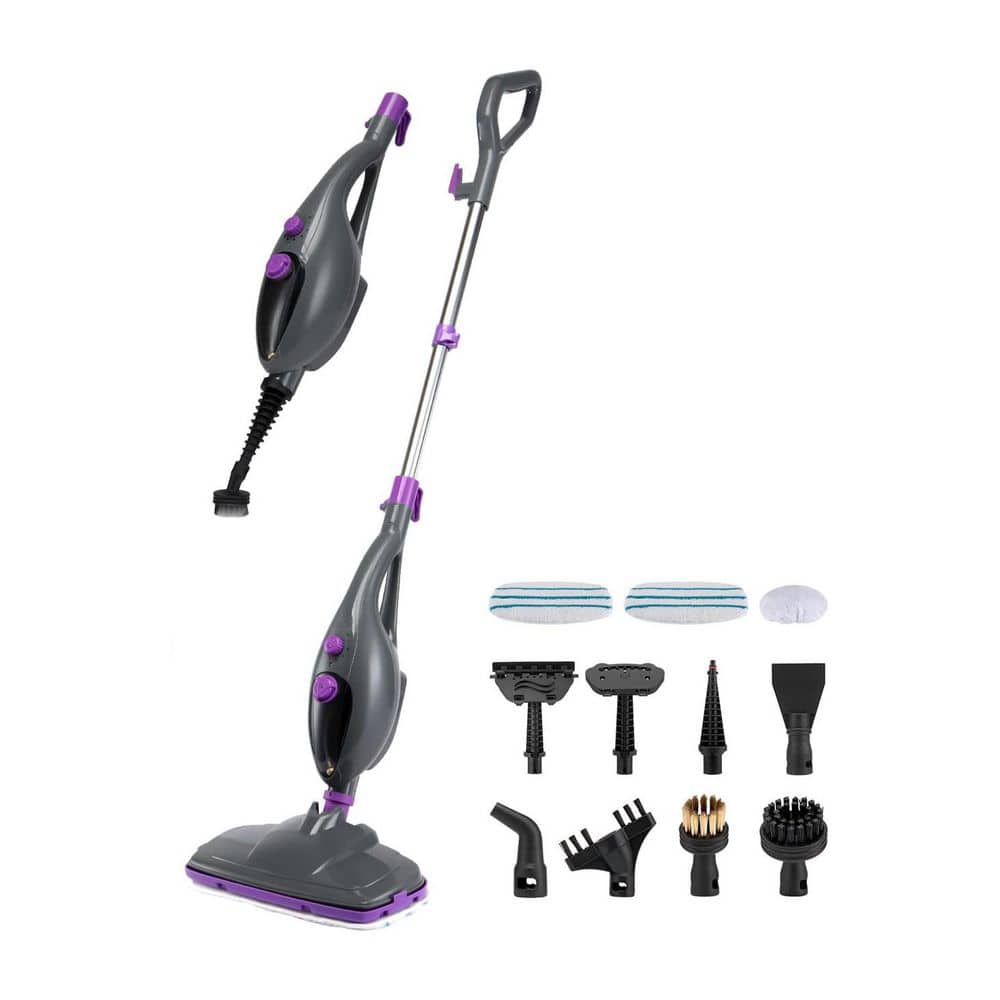 1550W 12in1 Corded Multi-Function Steam Cleaner w 14OZ Tank, 23FT Cord for Hardwood Floors Tile Glass Clothing, Purple price history on PriceWatchPro